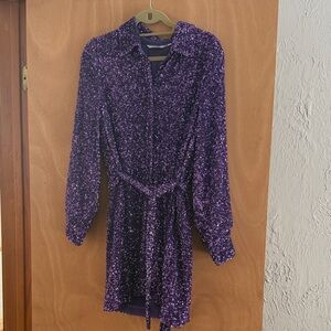 & Other Stories Purple Sequin Top